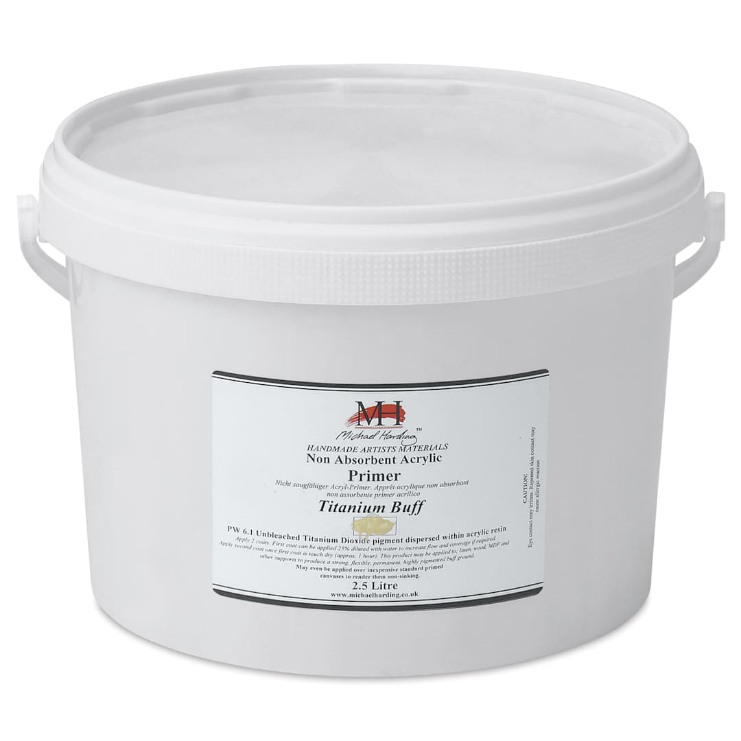 Open in modal - Michael Harding Non-Absorbent Acrylic Primer - Titanium Buff, 2.5 Liter, Bucket - front