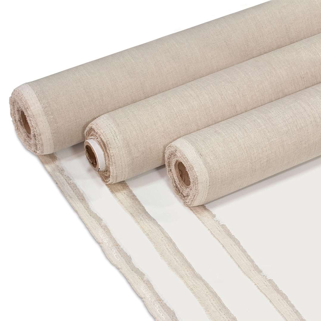 Open in modal - Richeson Linen Canvas Rolls - 3 Grades of Linen Rolls slightly unwrapped
