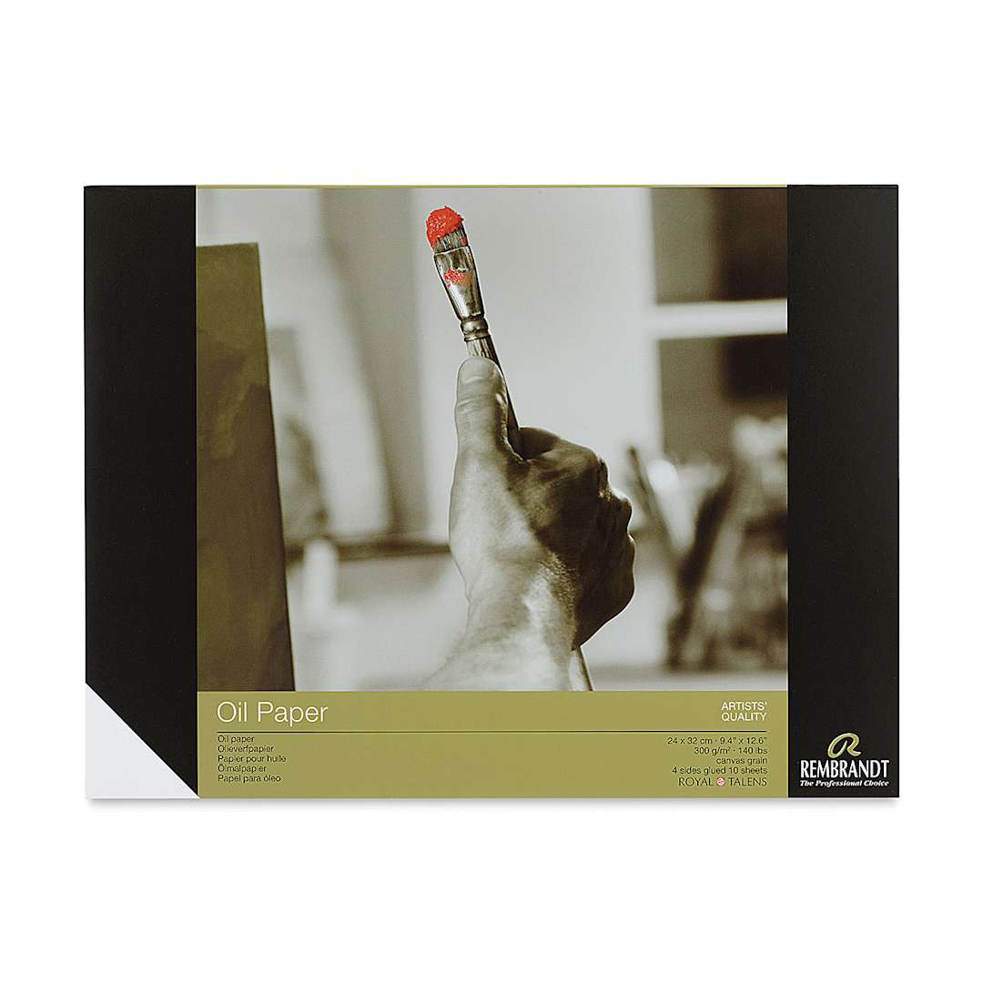 Open in modal - Rembrandt Oil Paper Block - Top view of Cover of Paper Block