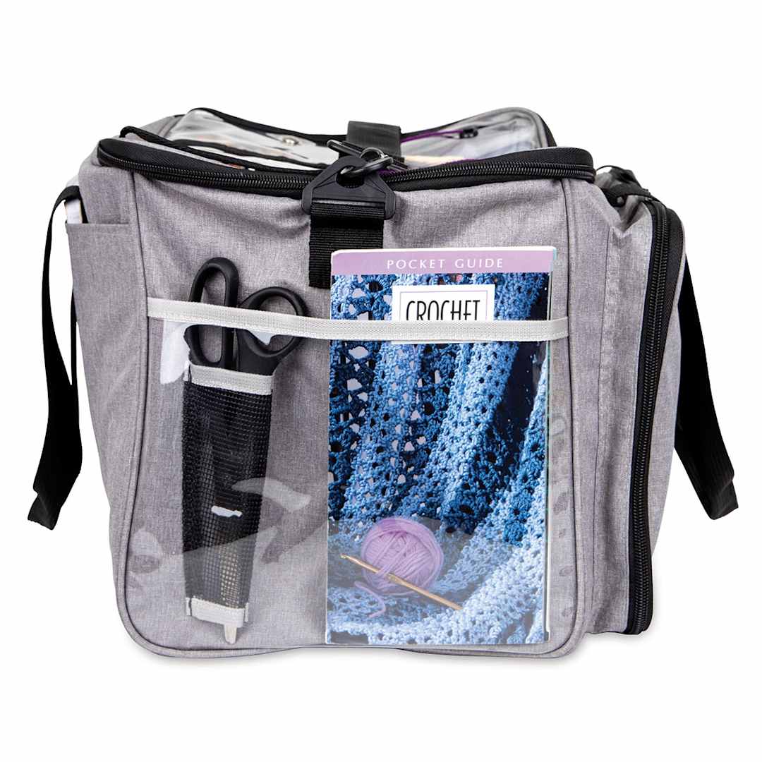 Open in modal - ArtBin Needleworks Project Bag - Grey (clear side pocket, supplies not included)