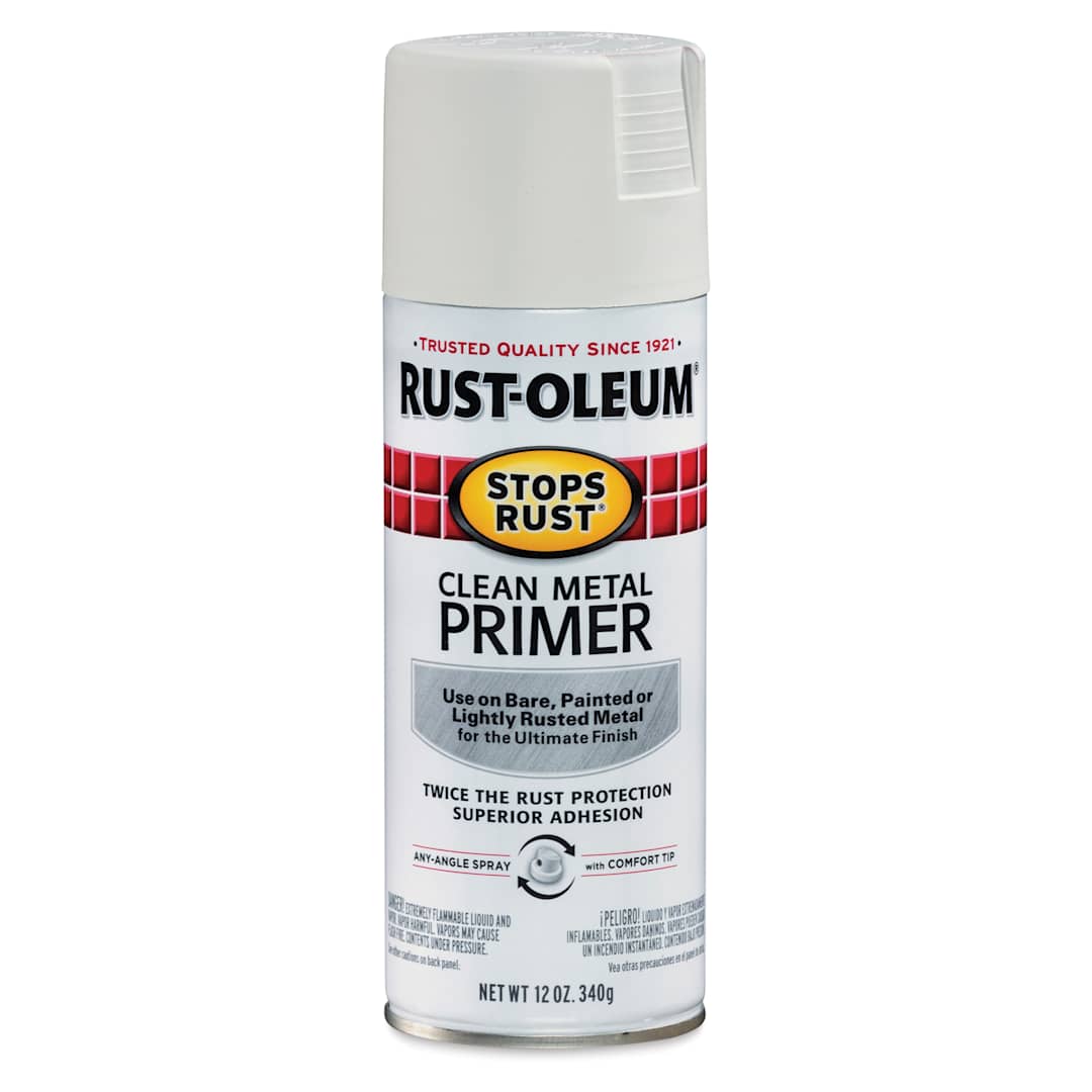 Open in modal - Rust-Oleum Clean Metal Spray Primer - Flat White, 12 oz