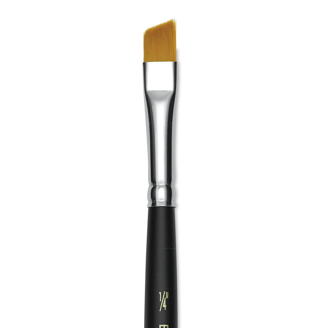 Open in modal - Blick Masterstroke Golden Taklon Brush - Angle Shader, Short Handle, Size 1/4" (close-up)