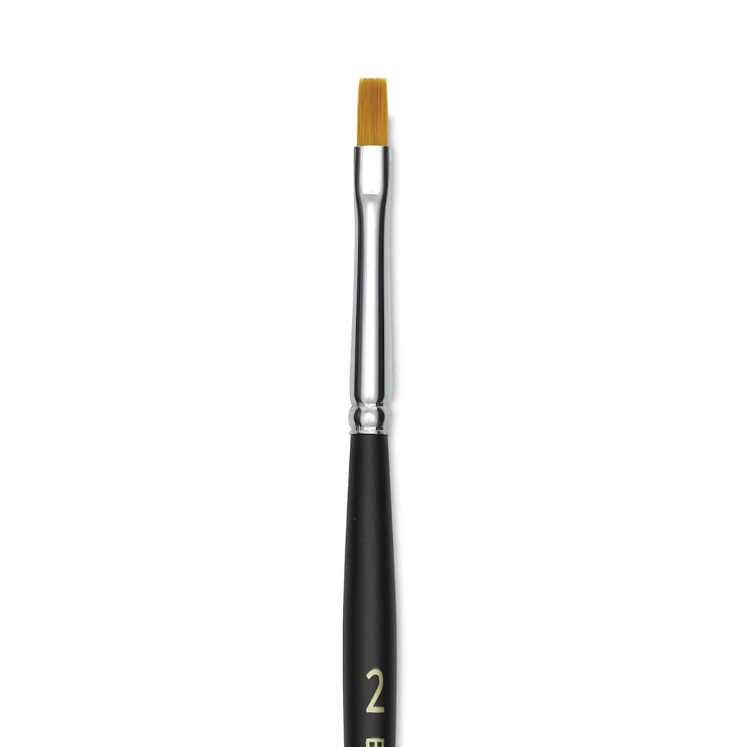 Open in modal - Blick Masterstroke Golden Taklon Brush - Shader, Short Handle, Size 2 (close-up)