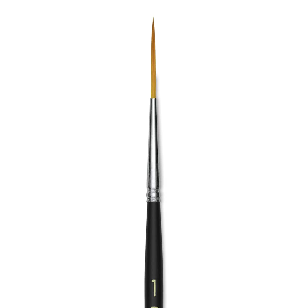 Open in modal - Blick Masterstroke Golden Taklon Brush - Script Liner, Short Handle, Size 1 (close-up)