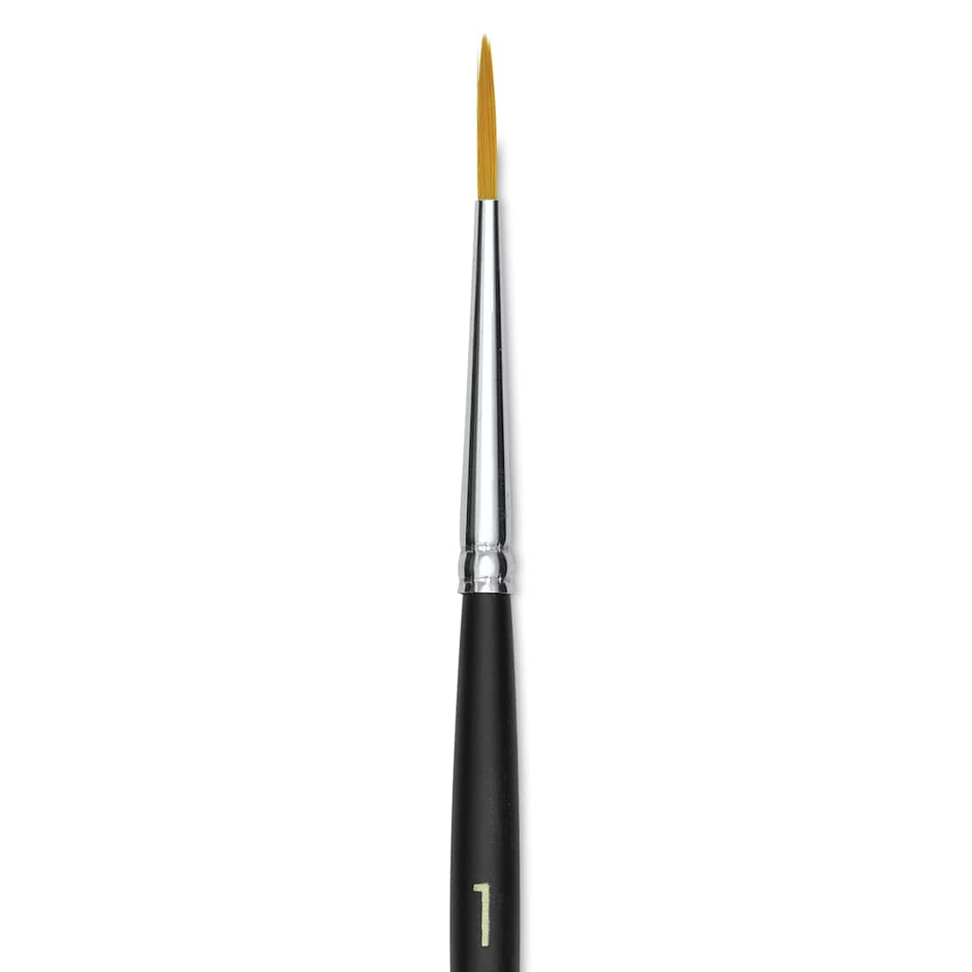 Open in modal - Blick Masterstroke Golden Taklon Brush - Liner, Short Handle, Size 1 (close-up)
