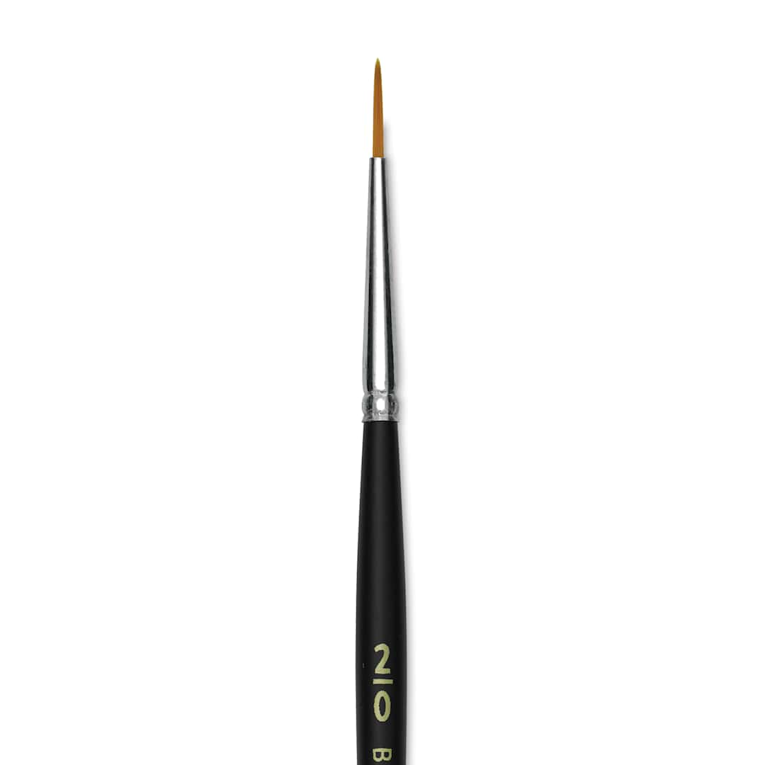 Open in modal - Blick Masterstroke Golden Taklon Brush - Liner, Short Handle, 2/0 (close-up)