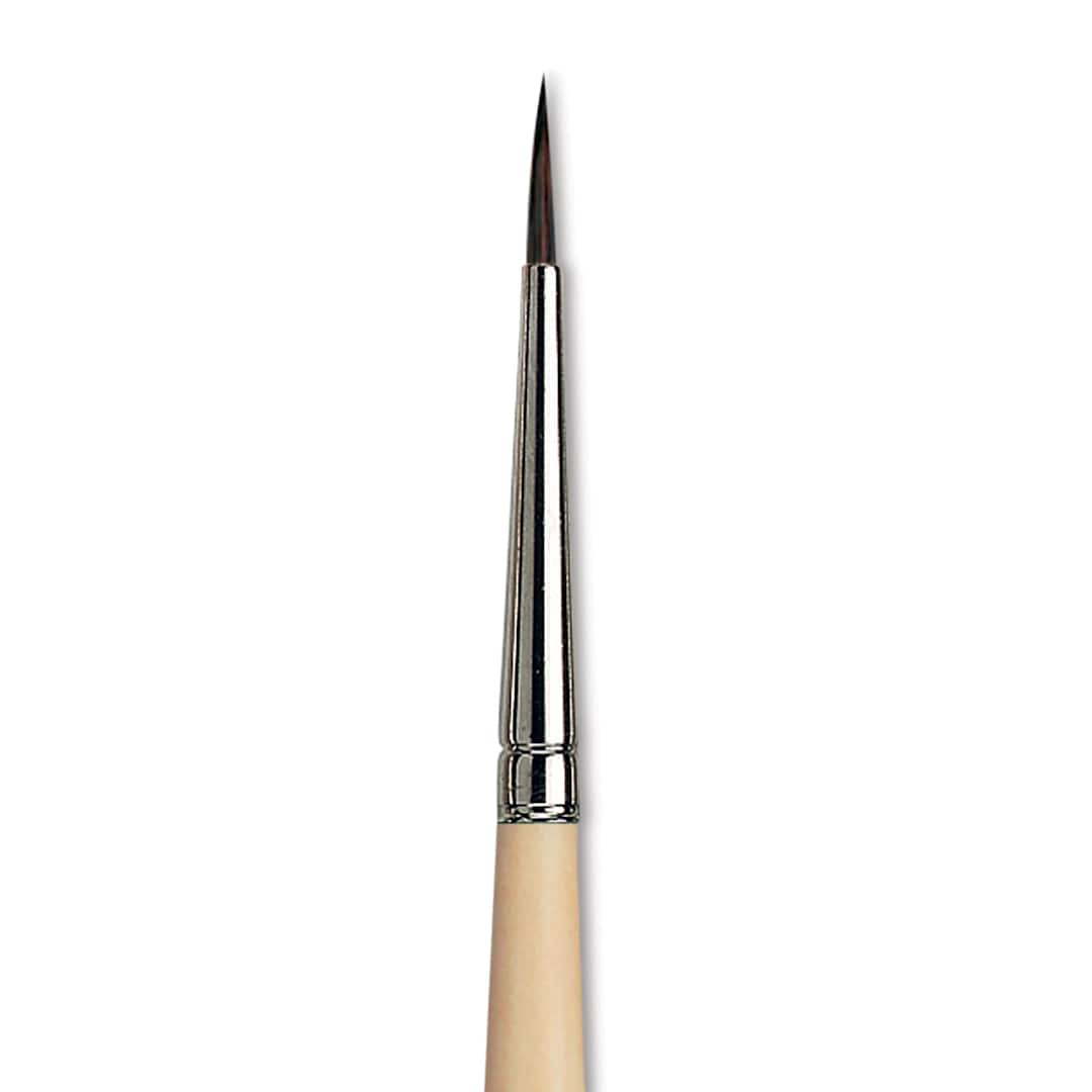 Open in modal - Da Vinci Petit Gris Pur Blue Squirrel Brush - Round, Short Handle, Size 2 close up