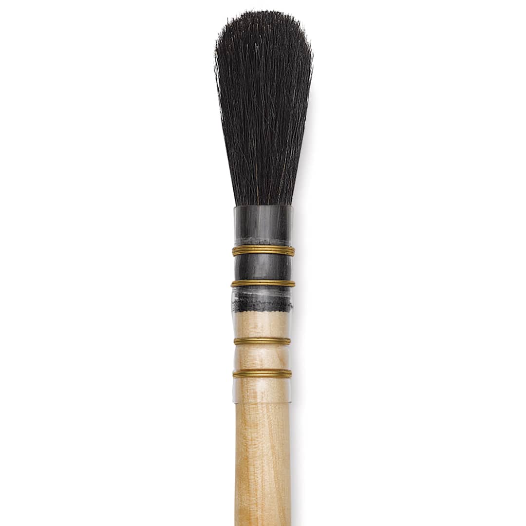 Open in modal - Da Vinci Black Goat Brush - Quill Mop, Short Handle, Size 4 close up