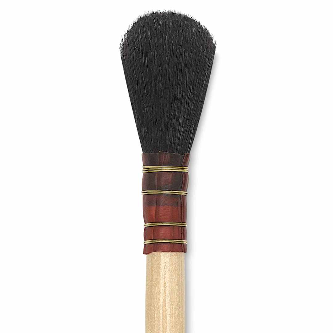 Open in modal - Da Vinci Black Goat Brush - Quill Mop, Short Handle, Size 6 close up