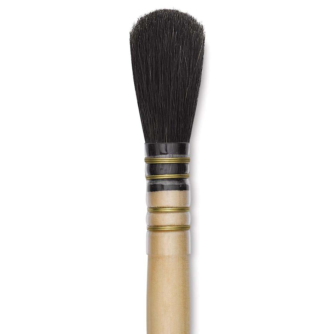 Open in modal - Da Vinci Black Goat Brush - Quill Mop, Short Handle, Size 8 close up