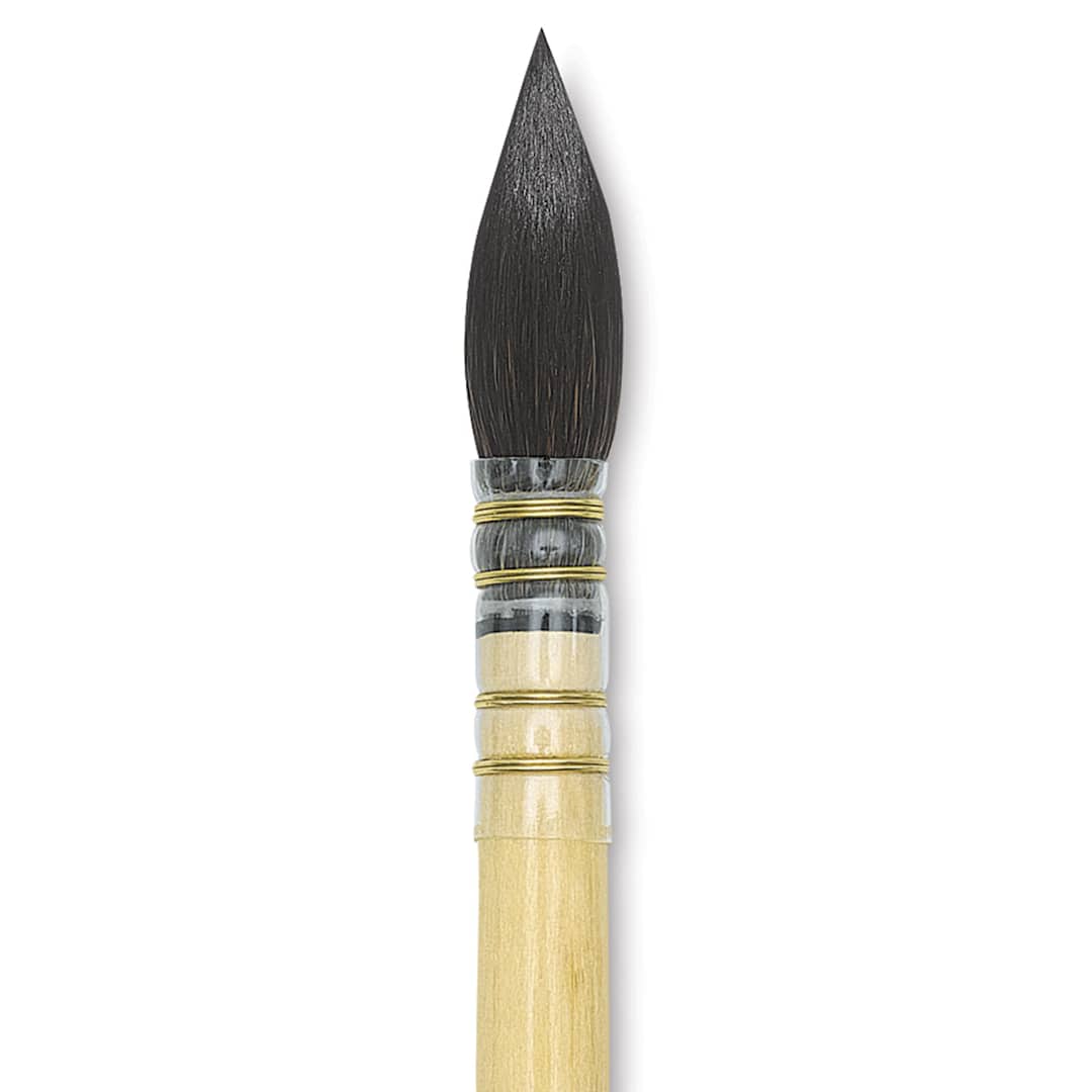 Open in modal - Da Vinci Petit Gris Pur Blue Squirrel Brush - Quill, Short Handle, Size 3