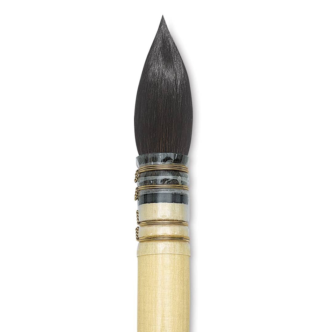 Open in modal - Da Vinci Petit Gris Pur Blue Squirrel Brush - Quill, Short Handle, Size 6