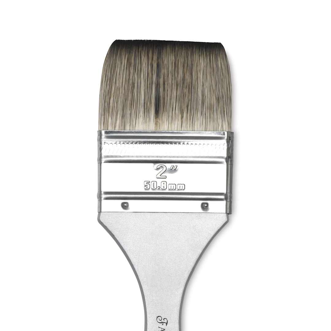 Open in modal - Dynasty Faux Squirrel Brush - Flat Wash, Short Handle, 2"
