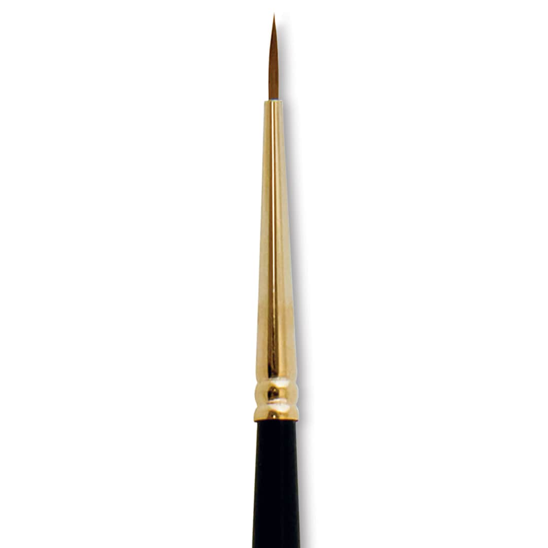 Open in modal - Silver Brush Renaissance Red Sable Brush - Round, Short Handle, Size 0 close up