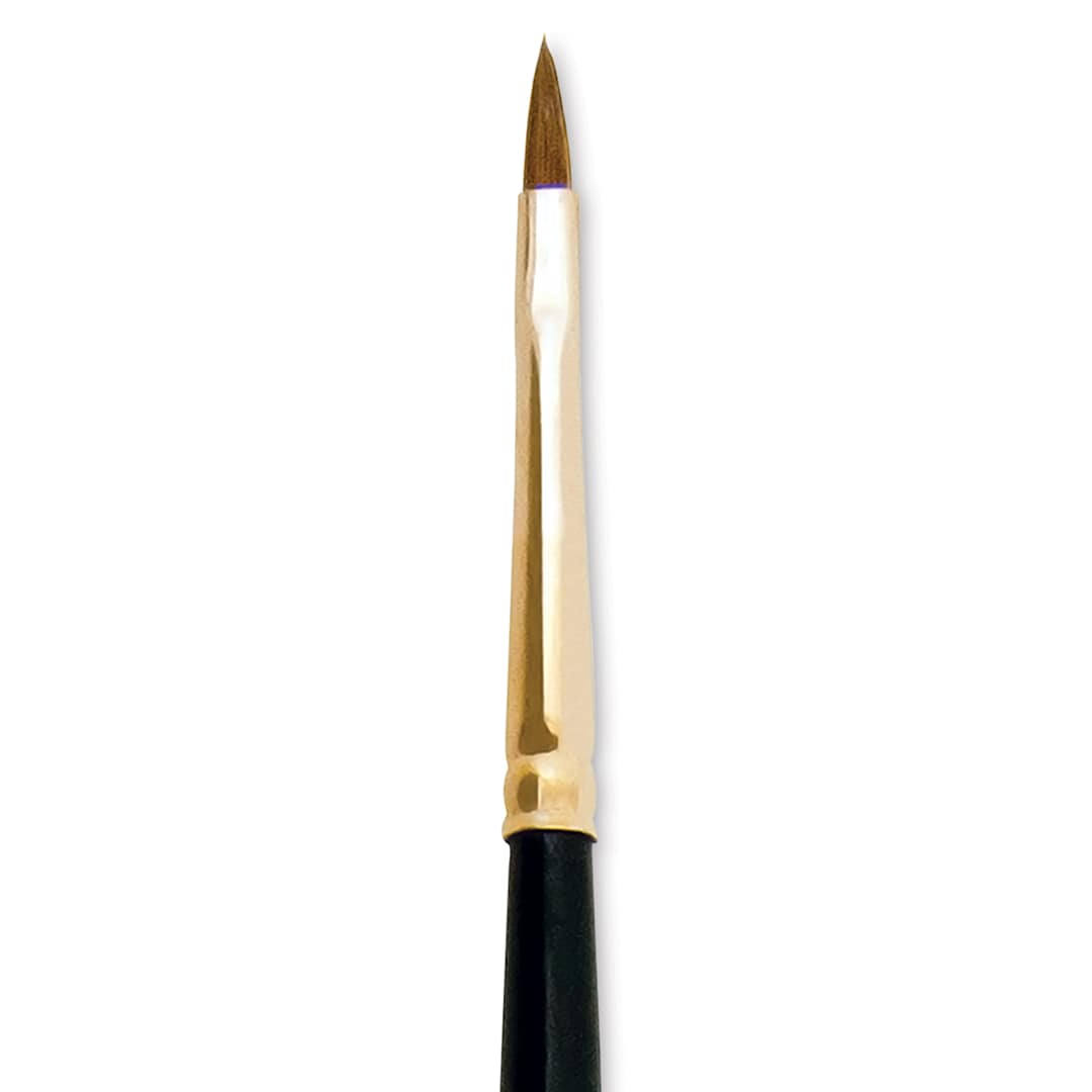 Open in modal - Silver Brush Renaissance Red Sable Brush - Cat's Tongue, Short Handle, Size 2 close up