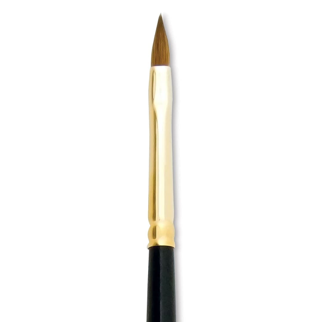 Open in modal - Silver Brush Renaissance Red Sable Brush - Cat's Tongue, Short Handle, Size 4 close up