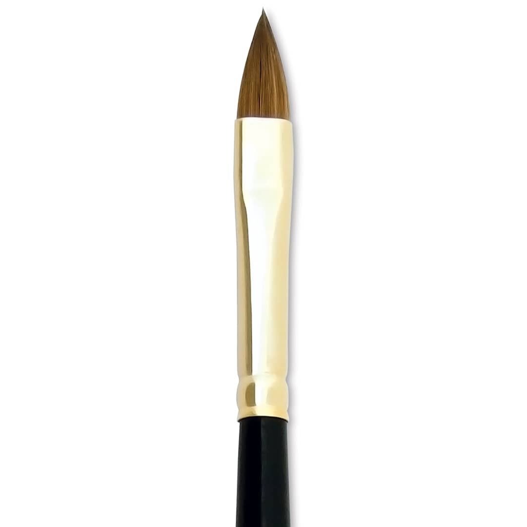 Open in modal - Silver Brush Renaissance Red Sable Brush - Cat's Tongue, Short Handle, Size 8 close up