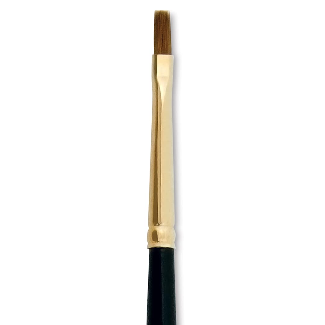 Open in modal - Silver Brush Renaissance Red Sable Brush - Bright, Short Handle, Size 2 close up