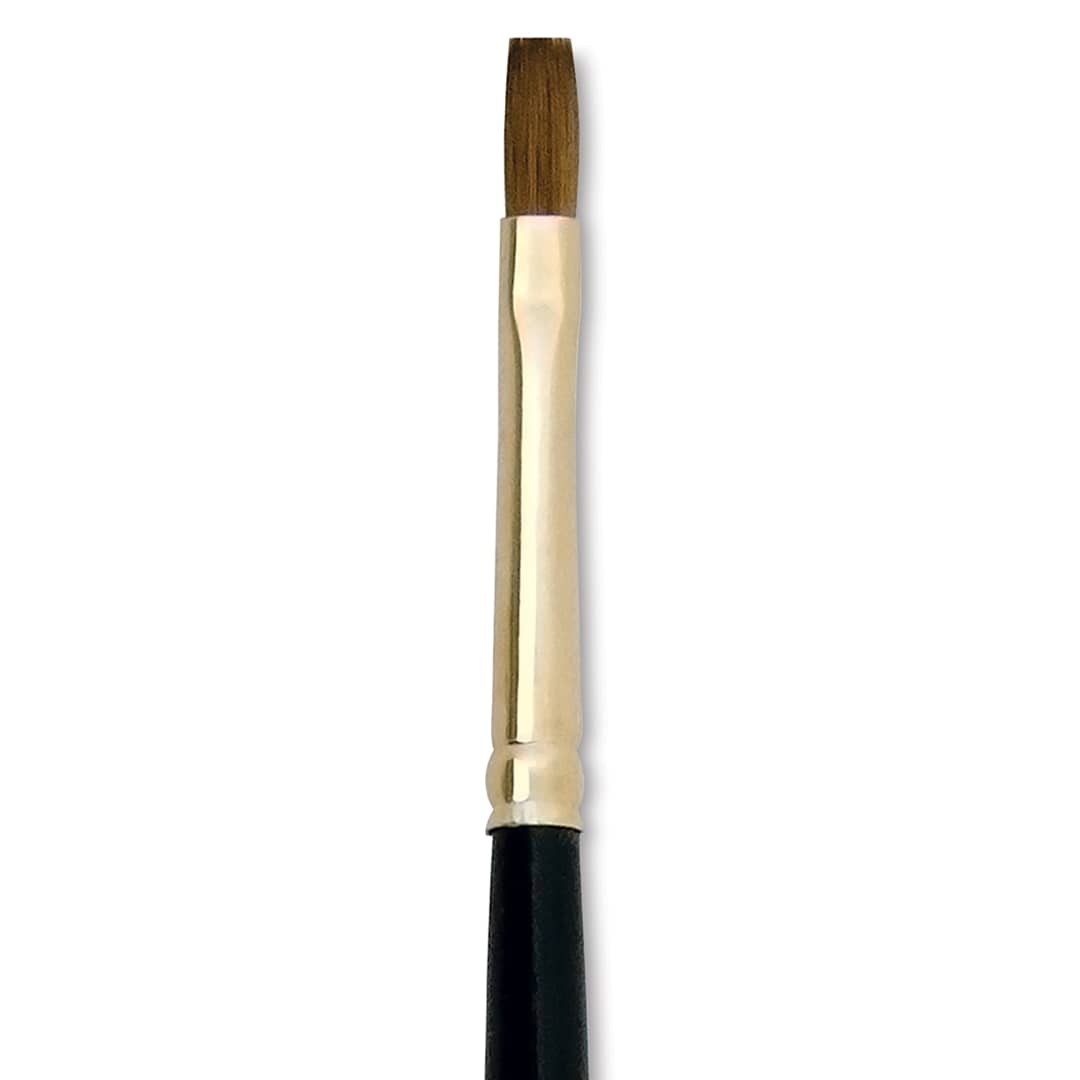 Open in modal - Silver Brush Renaissance Red Sable Brush - Bright, Short Handle, Size 4 close up