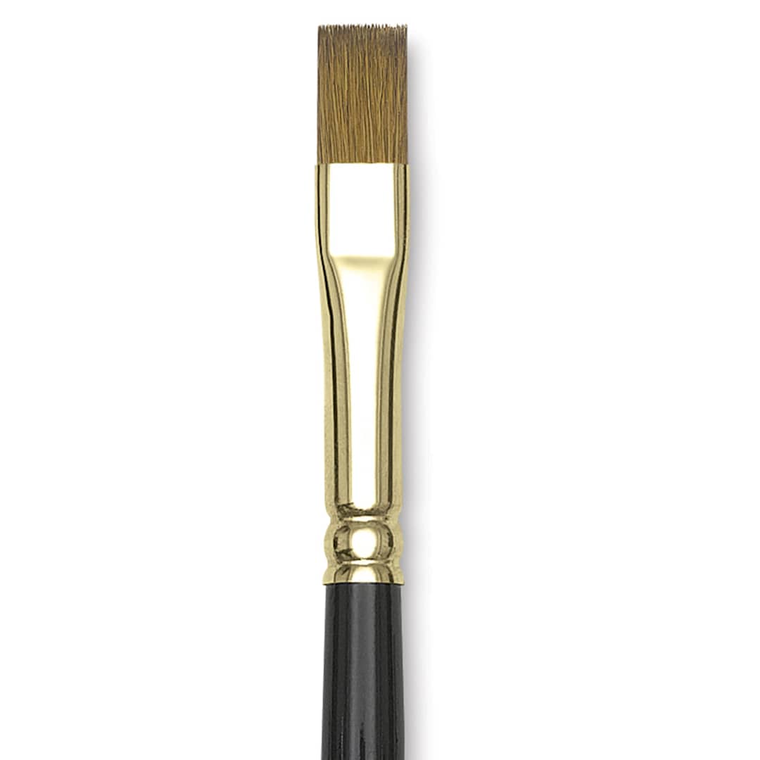 Open in modal - Silver Brush Renaissance Red Sable Brush - Bright, Short Handle, Size 8 close up