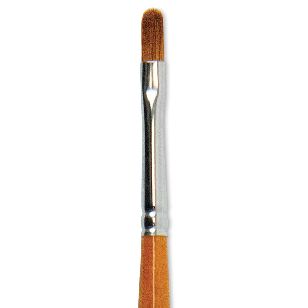 Open in modal - Silver Brush Golden Natural Brush - Filbert, Short Handle, Size 4 close up