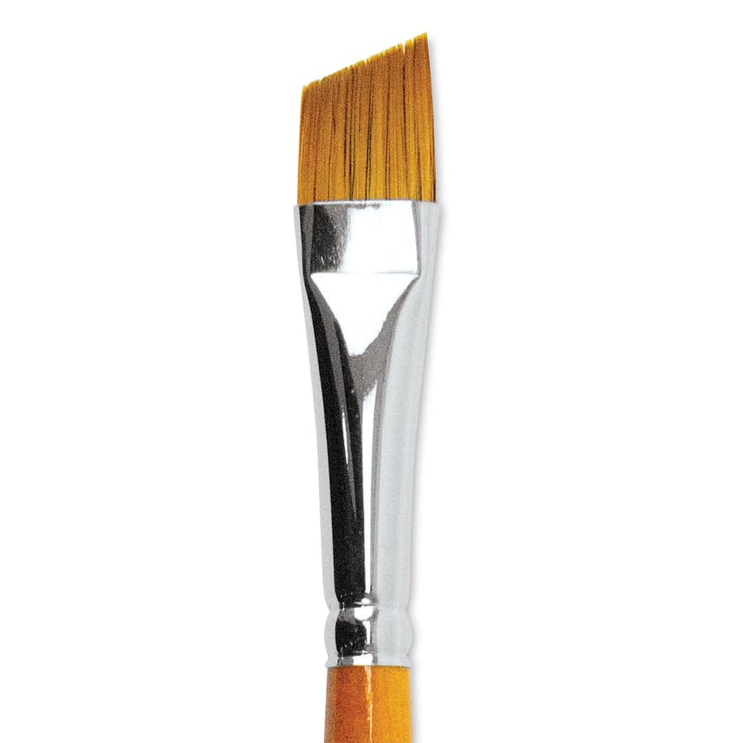 Open in modal - Silver Brush Golden Natural Brush - Angular, Size 1/2" close up
