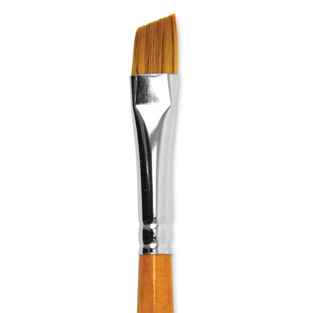 Open in modal - Silver Brush Golden Natural Brush - Angular, Size 3/8" close up