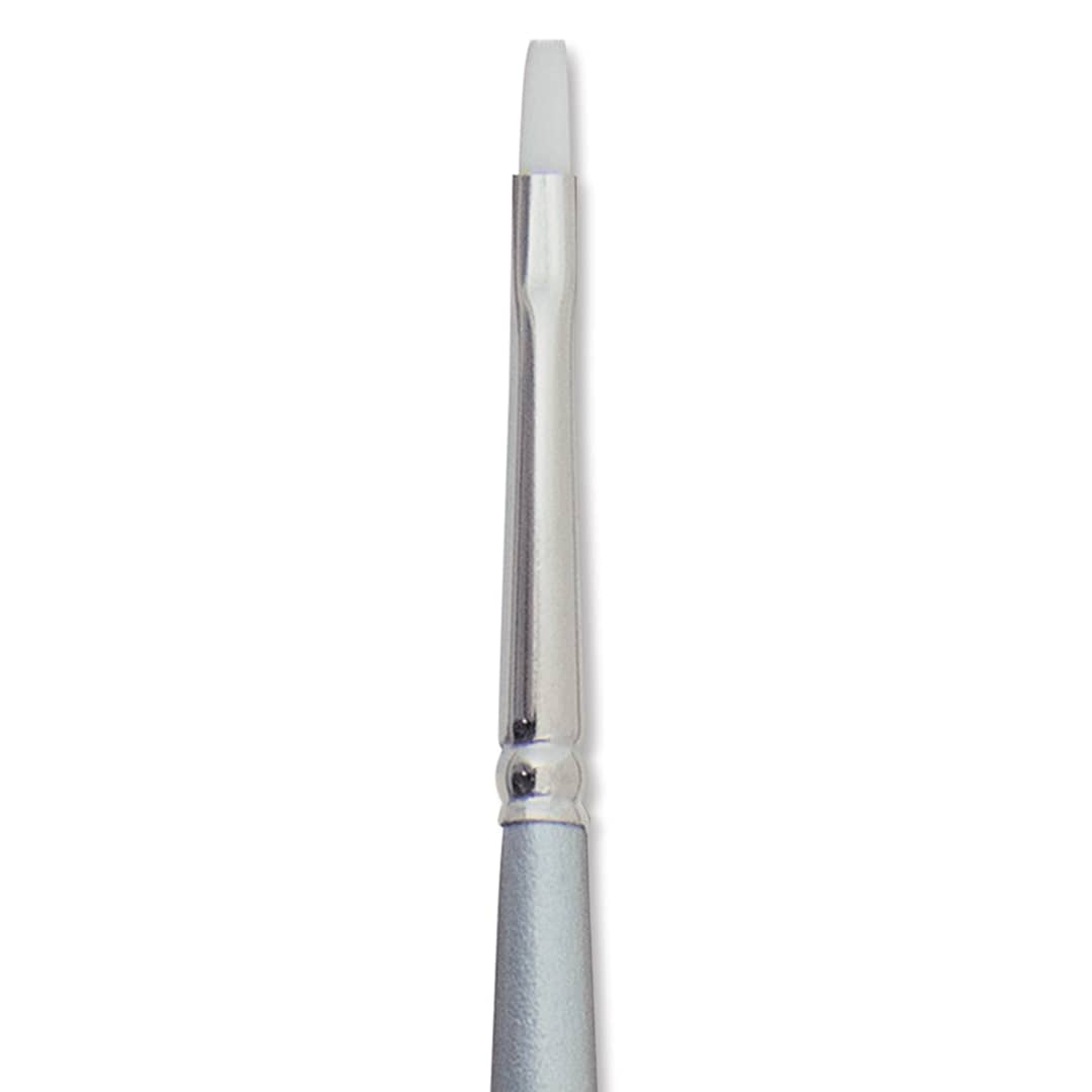 Open in modal - Silver Brush Silverwhite Synthetic Brush - Bright, Short Handle, Size 1 close up