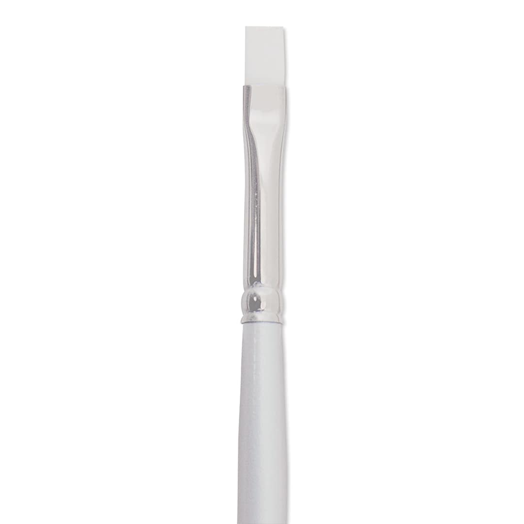 Open in modal - Silver Brush Silverwhite Synthetic Brush - Bright, Short Handle, Size 6 close up