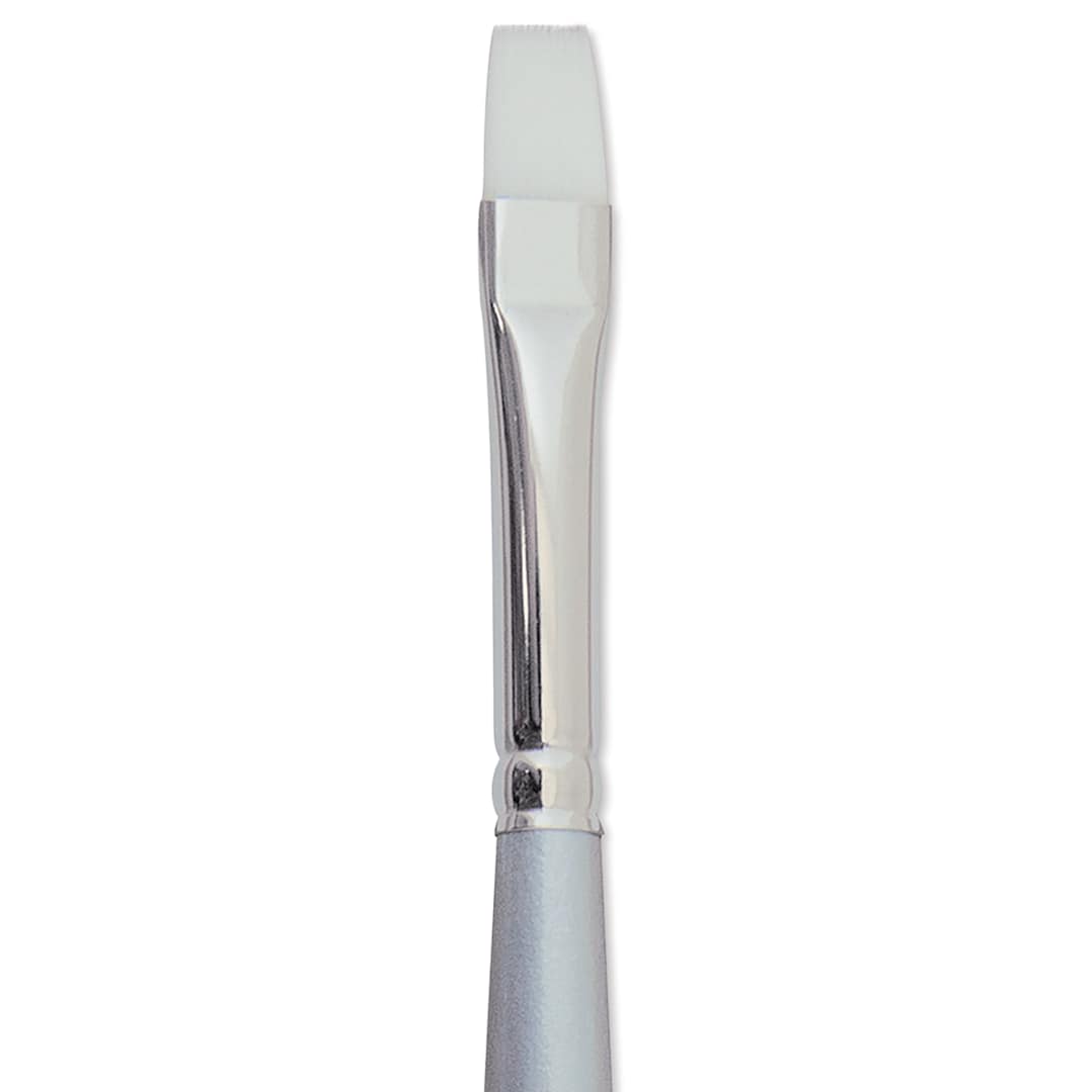 Open in modal - Silver Brush Silverwhite Synthetic Brush - Bright, Short Handle, Size 8 close up