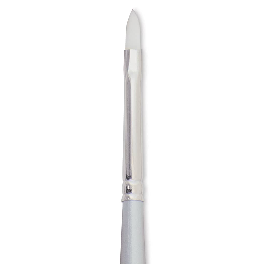 Open in modal - Silver Brush Silverwhite Synthetic Brush - Filbert, Short Handle, Size 2 close up