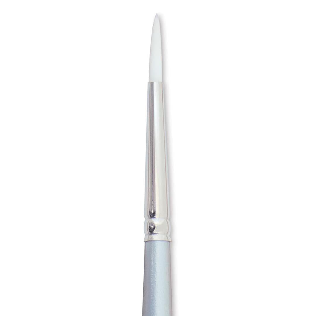 Open in modal - Silver Brush Silverwhite Synthetic Brush - Round, Short Handle, Size 4 close up