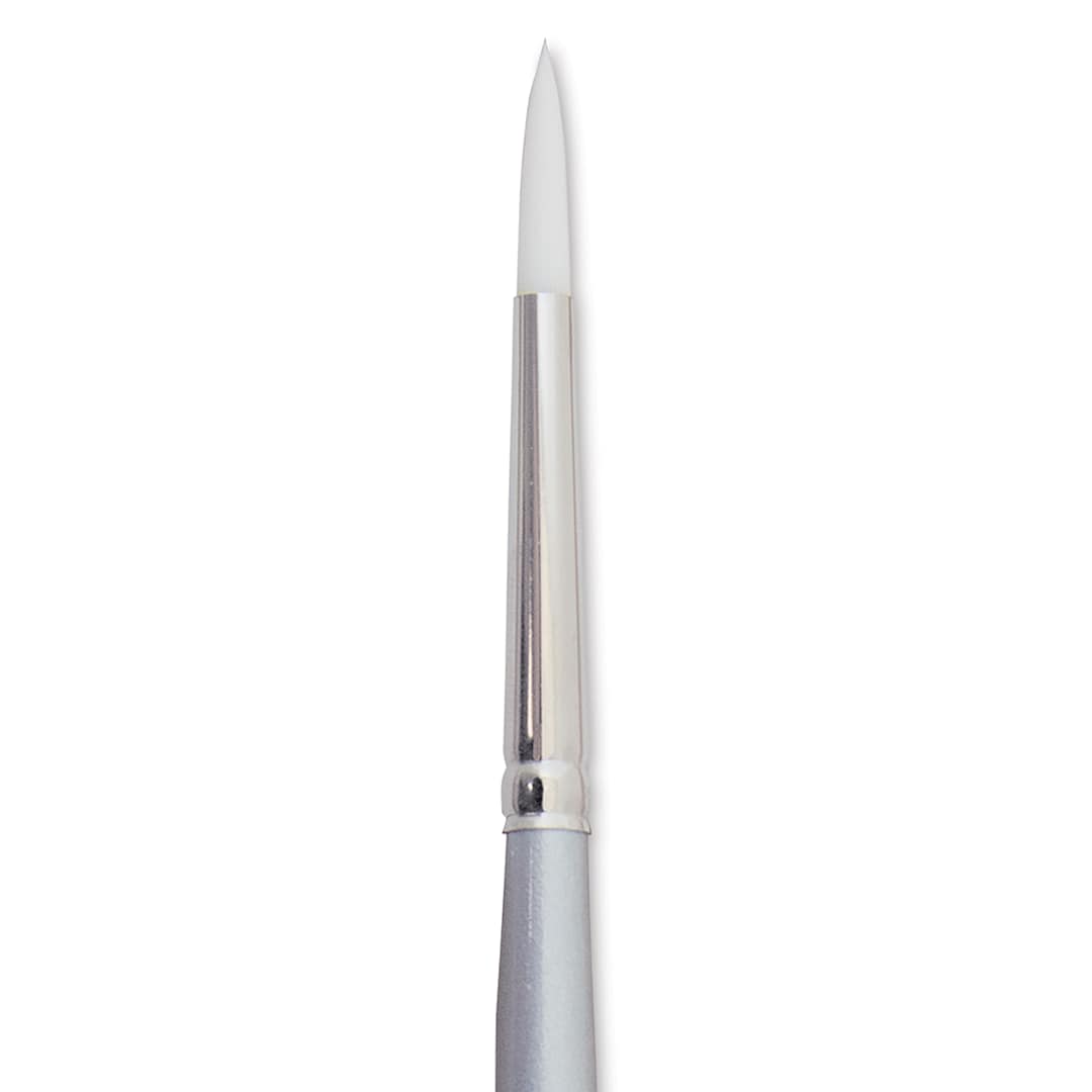 Open in modal - Silver Brush Silverwhite Synthetic Brush - Round, Short Handle, Size 6 close up