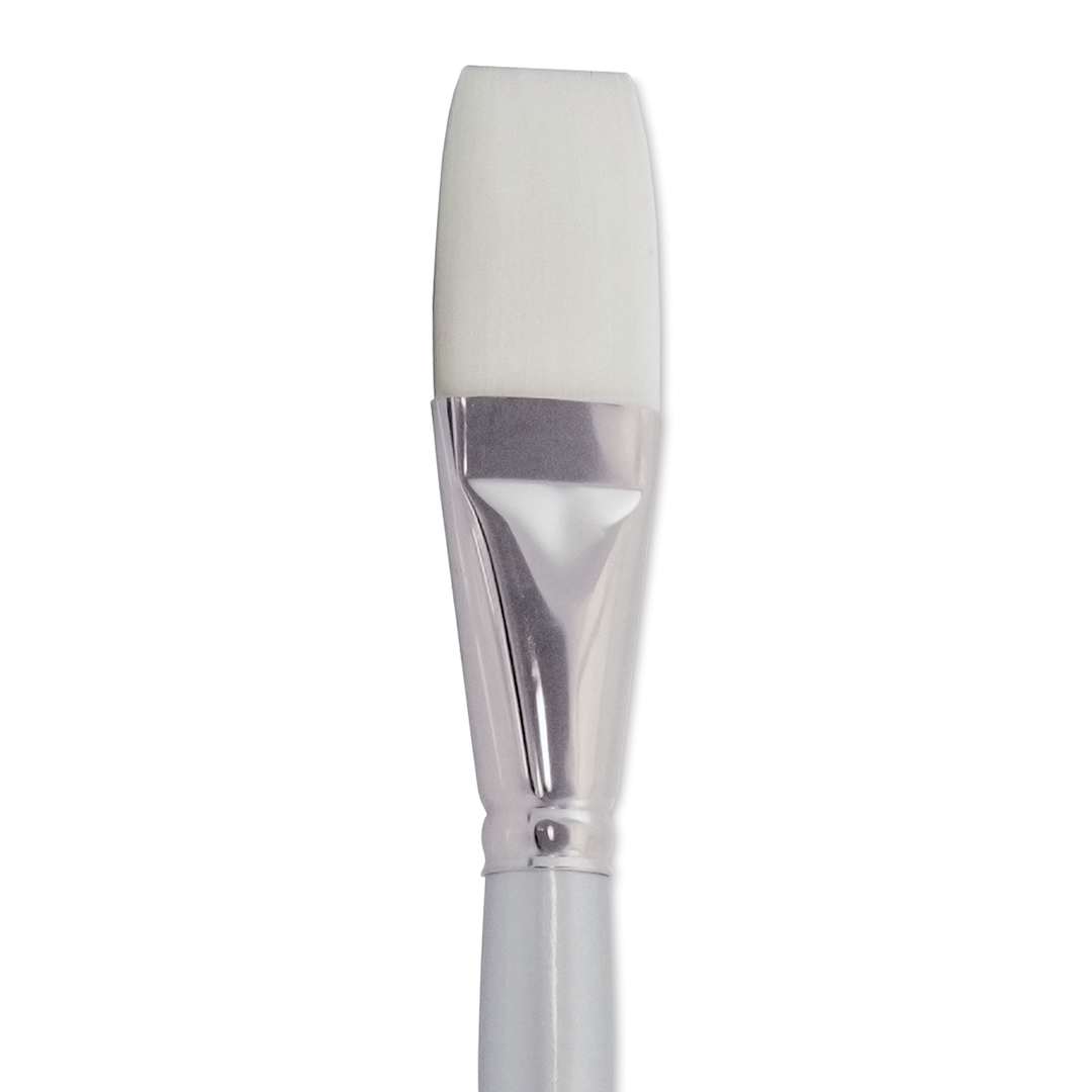 Open in modal - Silver Brush Silverwhite Synthetic Brush - Stroke, Short Handle, 1" close up
