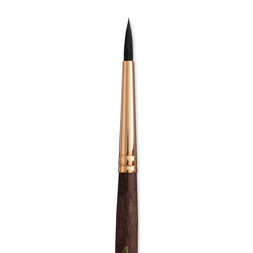 Open in modal - Princeton Neptune Synthetic Squirrel Brush - Round, Short Handle, Size 4 close up