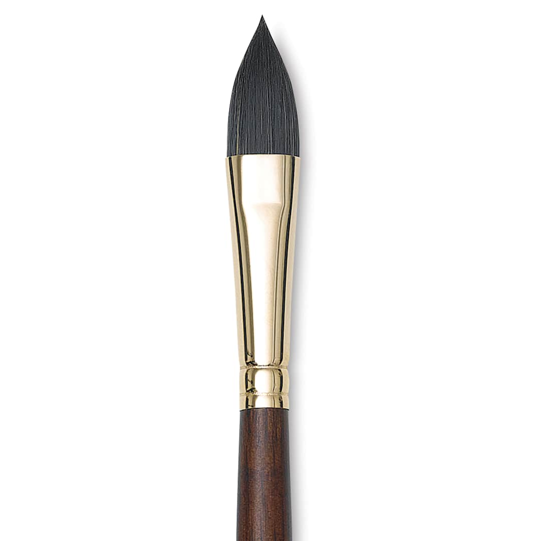 Open in modal - Princeton Neptune Synthetic Squirrel Brush - Oval Wash, Short Handle, Size 1/2"