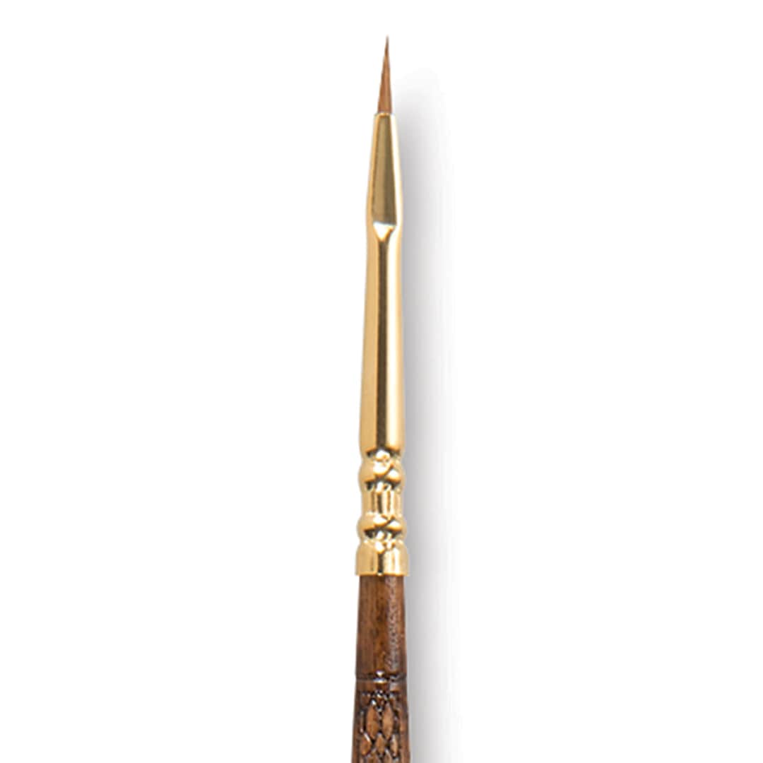 Open in modal - Escoda Reserva Kolinsky-Tajmyr Sable Brush - Bright, Short Handle, Size 0 (close-up)
