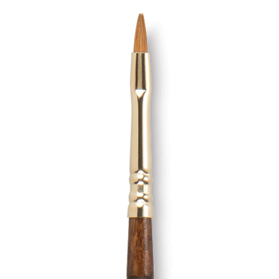 Open in modal - Escoda Reserva Kolinsky-Tajmyr Sable Brush - Bright, Short Handle, Size 2 (close-up)