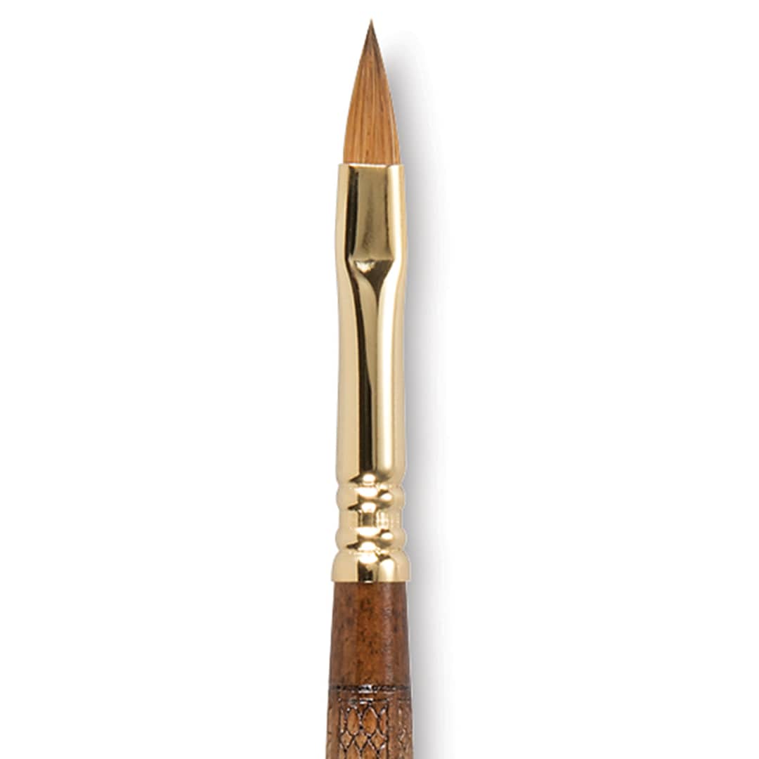 Open in modal - Escoda Reserva Kolinsky-Tajmyr Sable Brush - Bright, Short Handle, Size 6 (close-up)