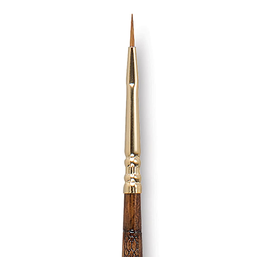Open in modal - Escoda Reserva Kolinsky-Tajmyr Sable Brush - Filbert, Short Handle, Size 0 (close-up)