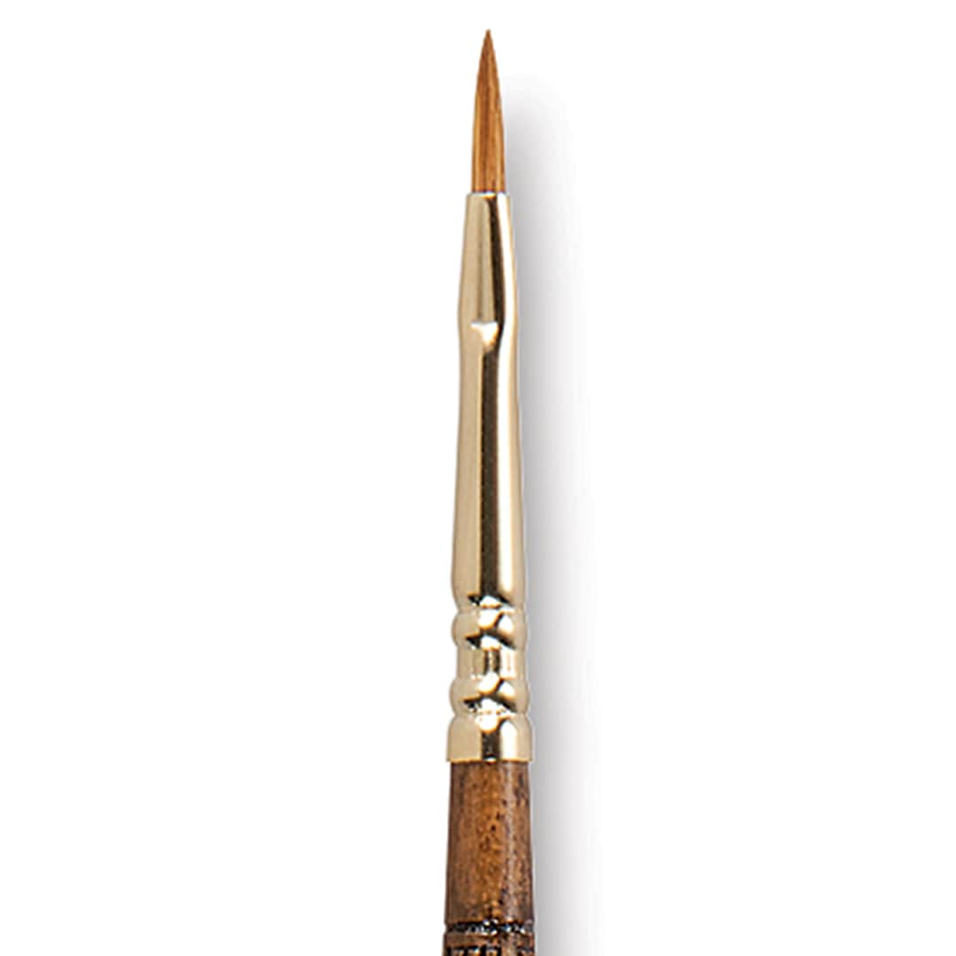 Open in modal - Escoda Reserva Kolinsky-Tajmyr Sable Brush - Filbert, Short Handle, Size 1 (close-up)