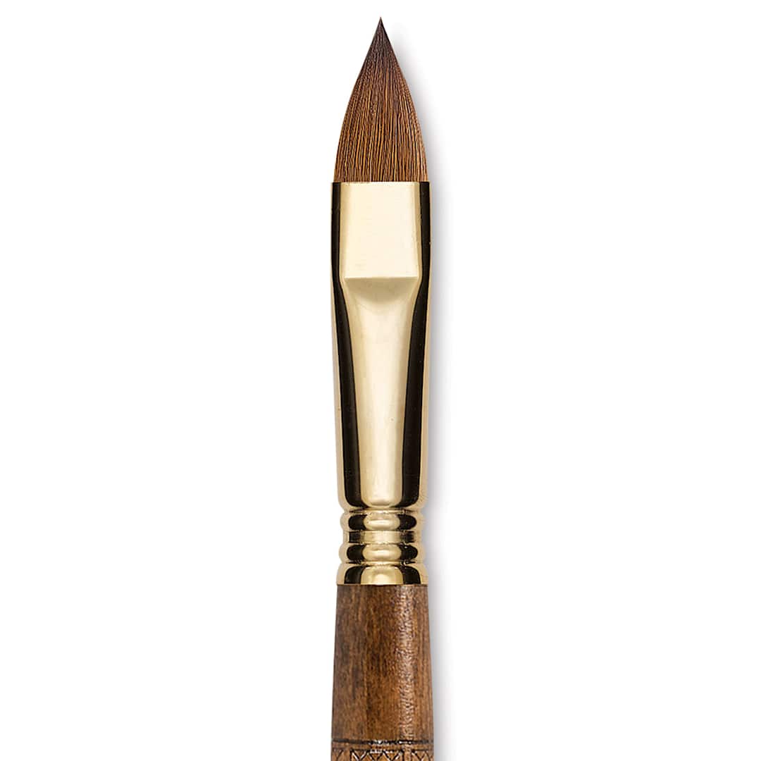 Open in modal - Escoda Reserva Kolinsky-Tajmyr Sable Brush - Filbert, Short Handle, Size 14 (close-up)
