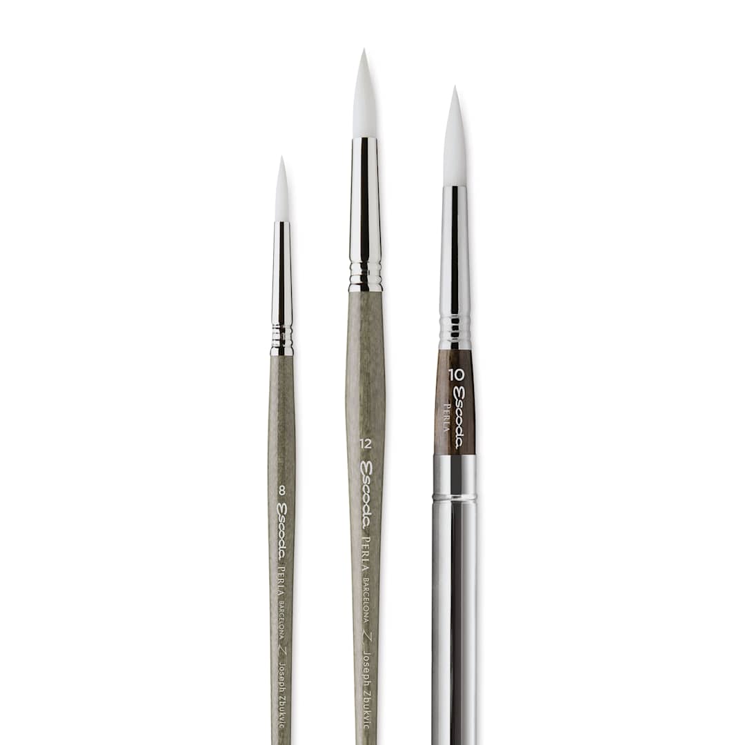 Open in modal - Escoda Signature Brush Set 1 - Joesph Zbukvic, brushes out of the packaging