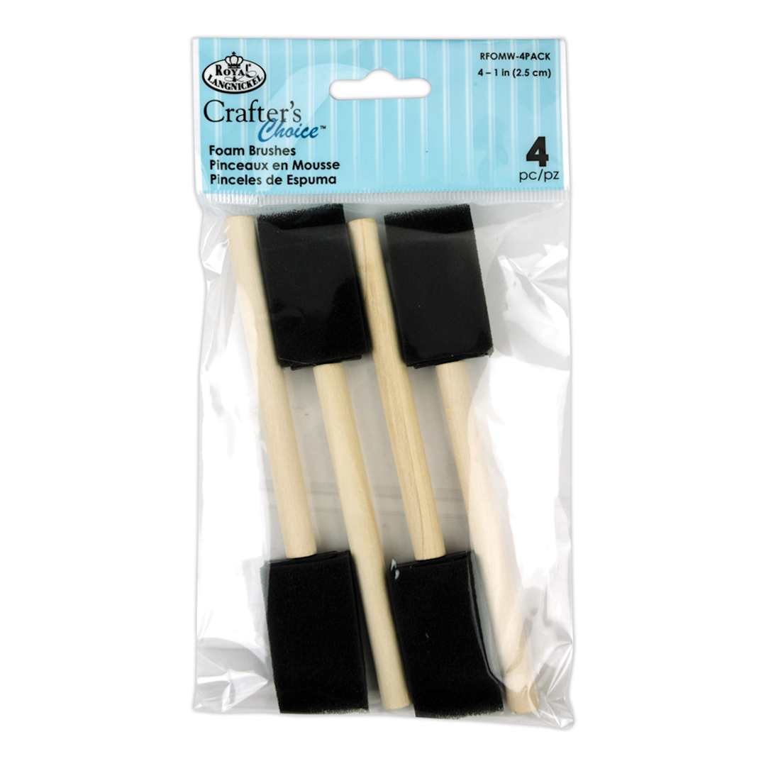 Open in modal - Royal Brush Foam Brush Set of 4, 1"
