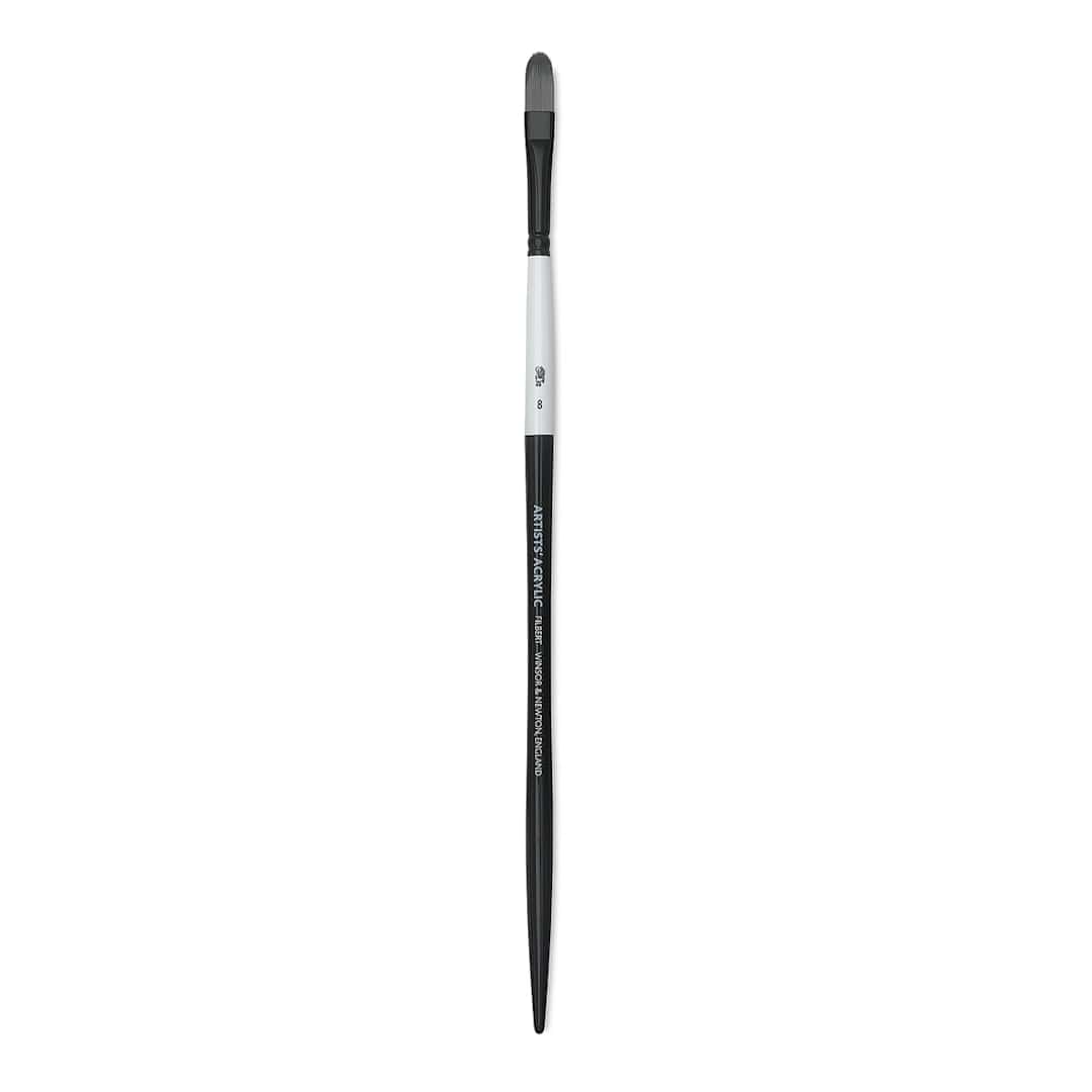 Open in modal - Winsor & Newton Artists’ Acrylic Brush - Bright, Long Handle, Size 8