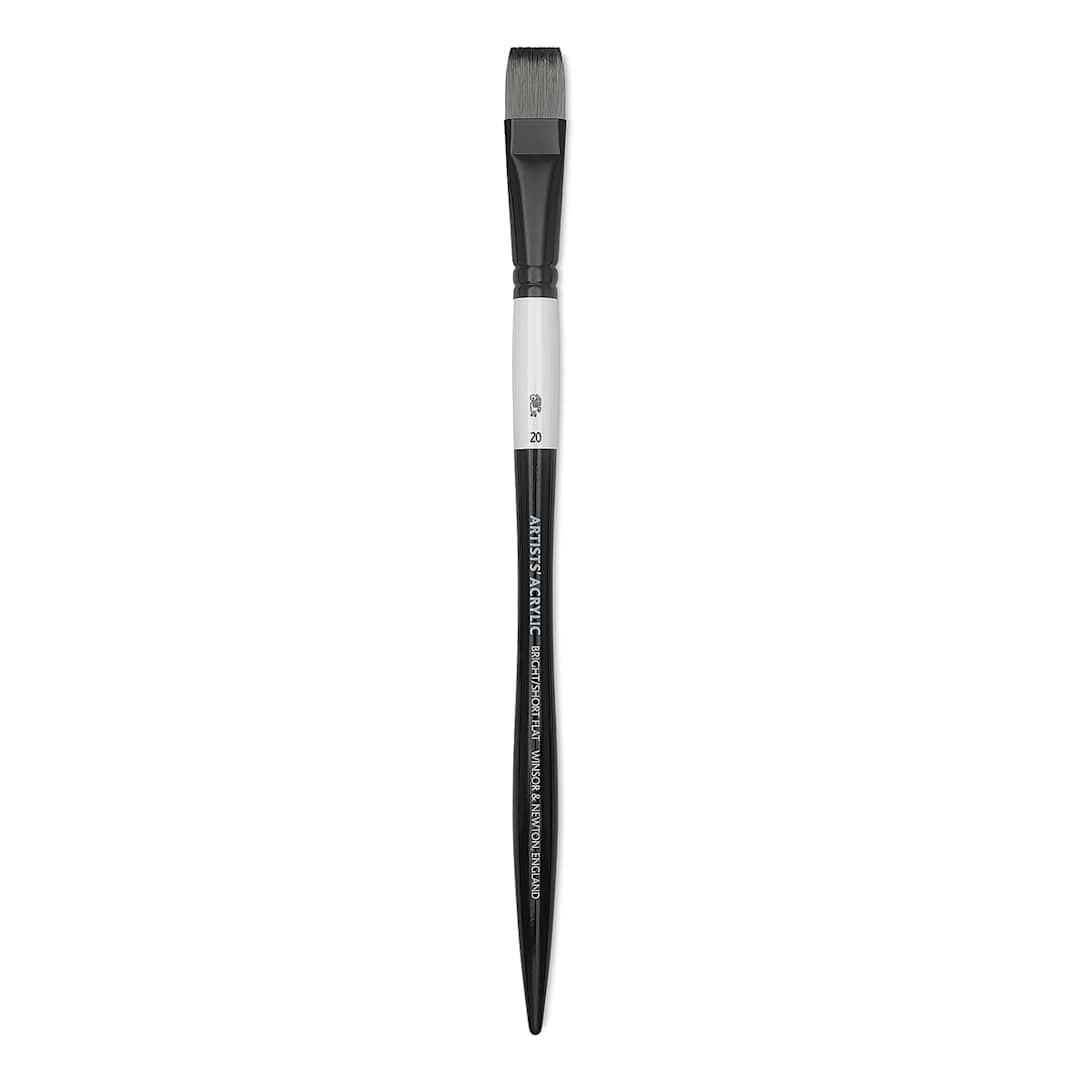 Open in modal - Winsor & Newton Artists’ Acrylic Brush - Bright, Long Handle, Size 20