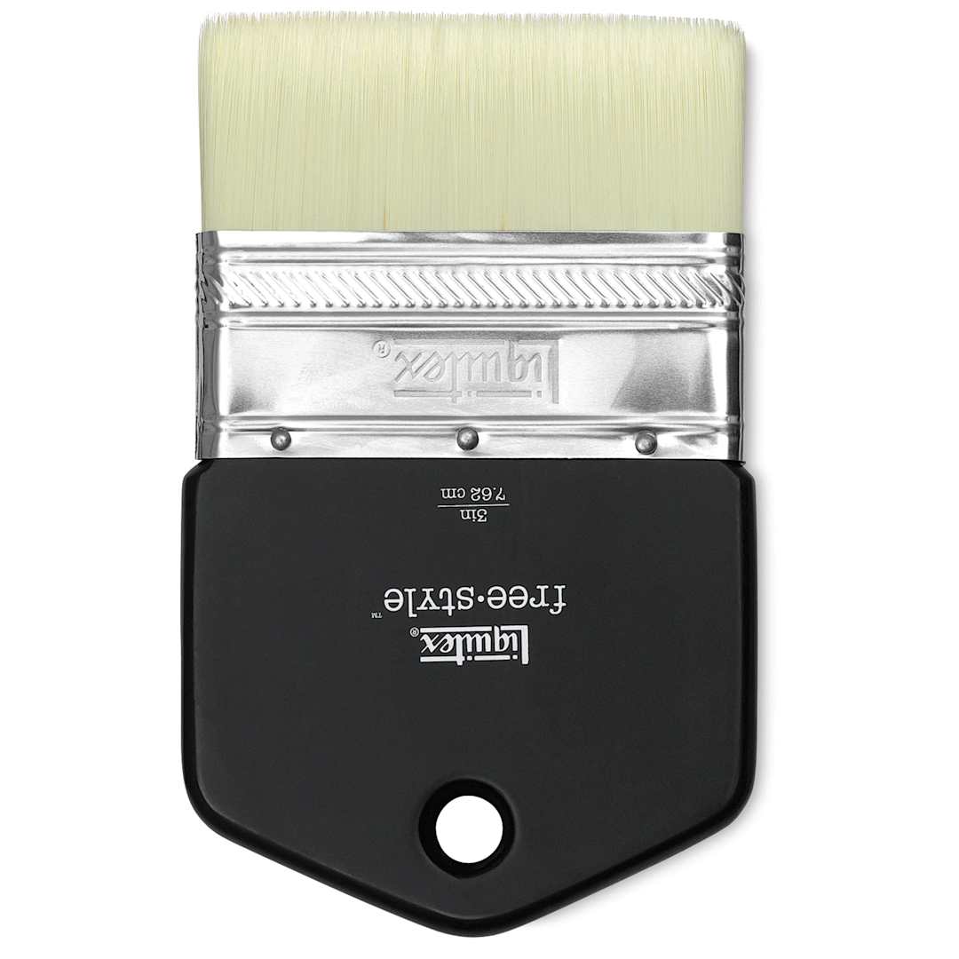 Open in modal - Liquitex Freestyle Brush - Paddle, Short Handle, 3"