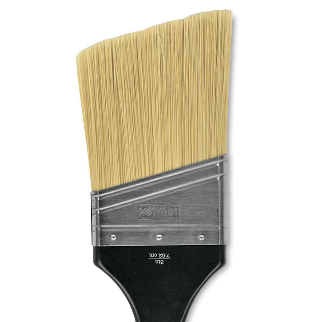 Open in modal - Liquitex Freestyle Brush - Universal Angle, Short Handle, 3", close-up