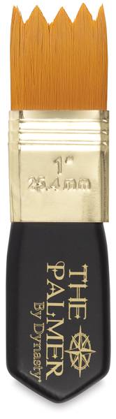 Open in modal - Dynasty Palmer Brush - 1" Wave Brush shown upright