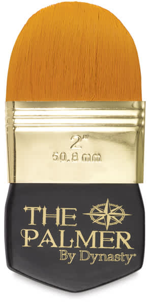 Open in modal - Dynasty Palmer Brush - 2" Filbert brush shown upright